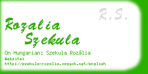 rozalia szekula business card